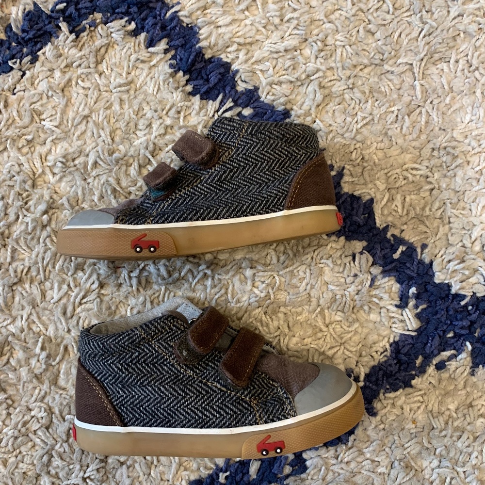 See Kai Run Brown Tweed High Tops